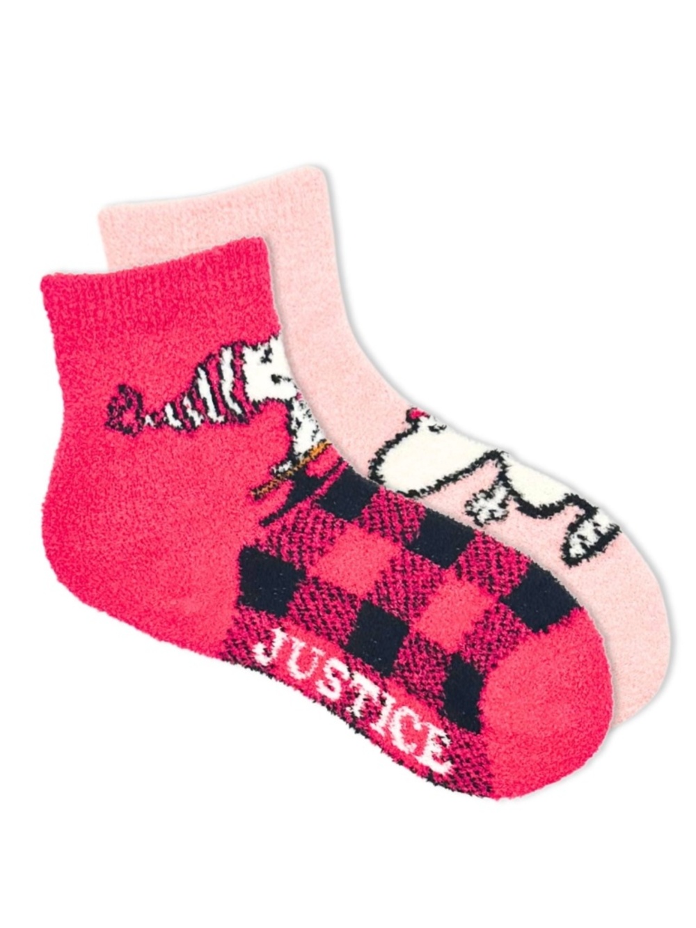Peanuts Snoopy Justice Girls 2 PK Socks Size M/L NWT